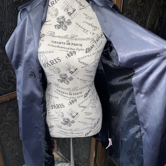 Modiva Metallic Grey SOFT Satin Feel Dress Coat Women's Size S - Picture 6 of 9